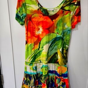 Jams World Alani Drop Waist Sun Dress Hattie  RN #40179 Hawaii Tropical Beach
